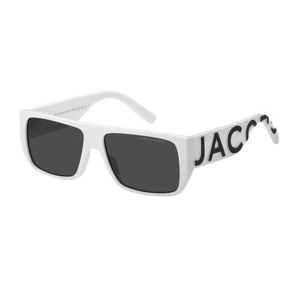 New Unisex Marc Jacobs Sunglasses MARC LOGO 096/S 0CCP IR White/Dark Grey
